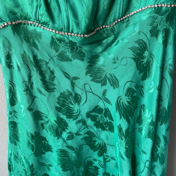 Free People One Day Floral Cutout Back Minidress In Green - Picture 3 of 7